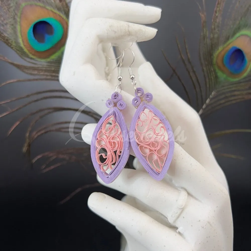 Solid Small Marquee Quilling Earrings