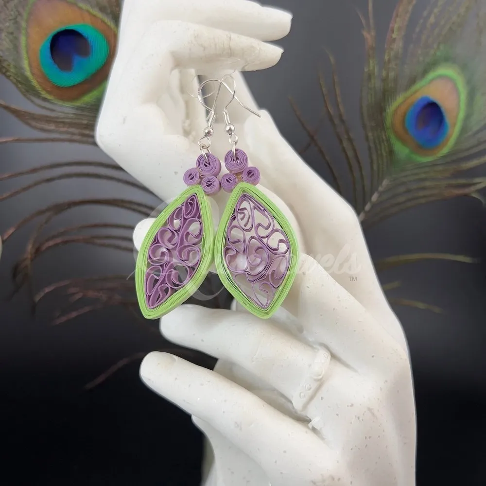 Solid Small Marquee Quilling Earrings