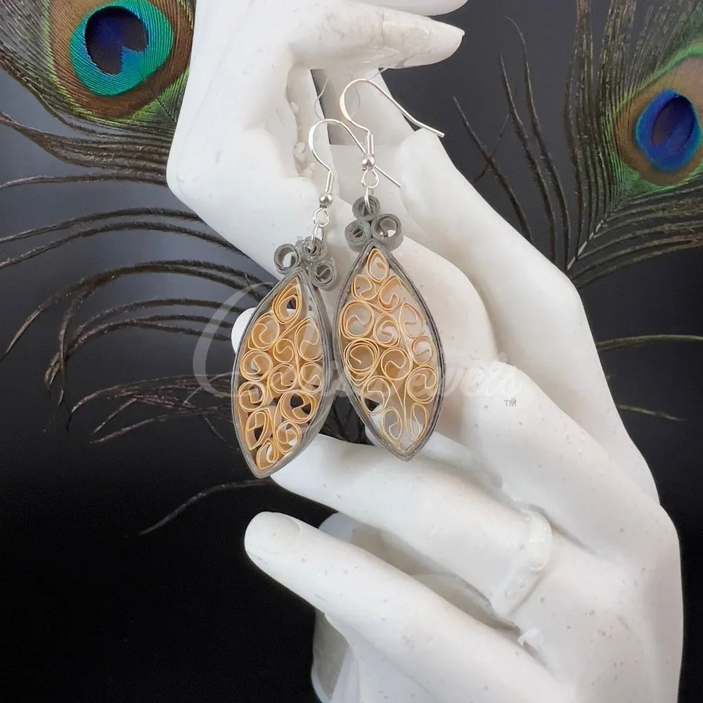 Solid Small Marquee Quilling Earrings