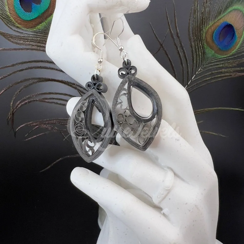 Solid Small Marquee Quilling Earrings