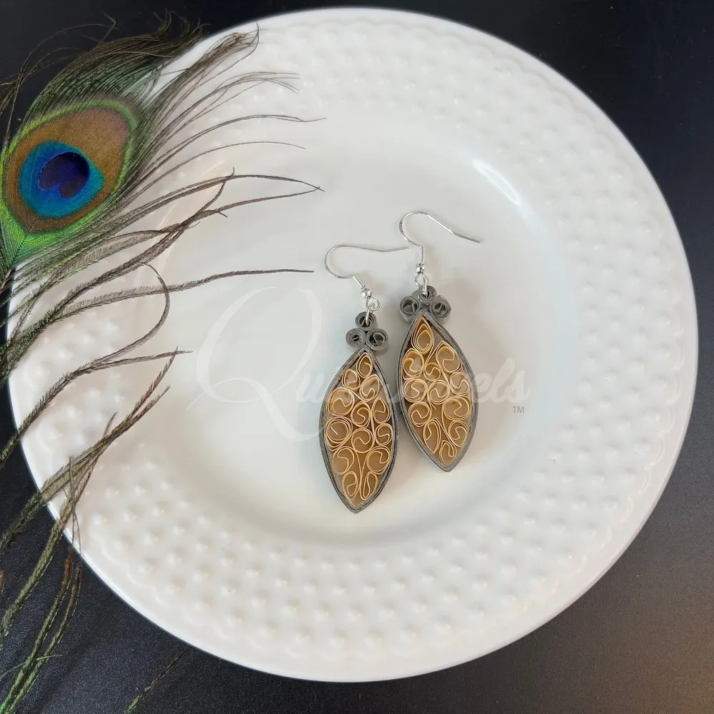 Solid Small Marquee Quilling Earrings