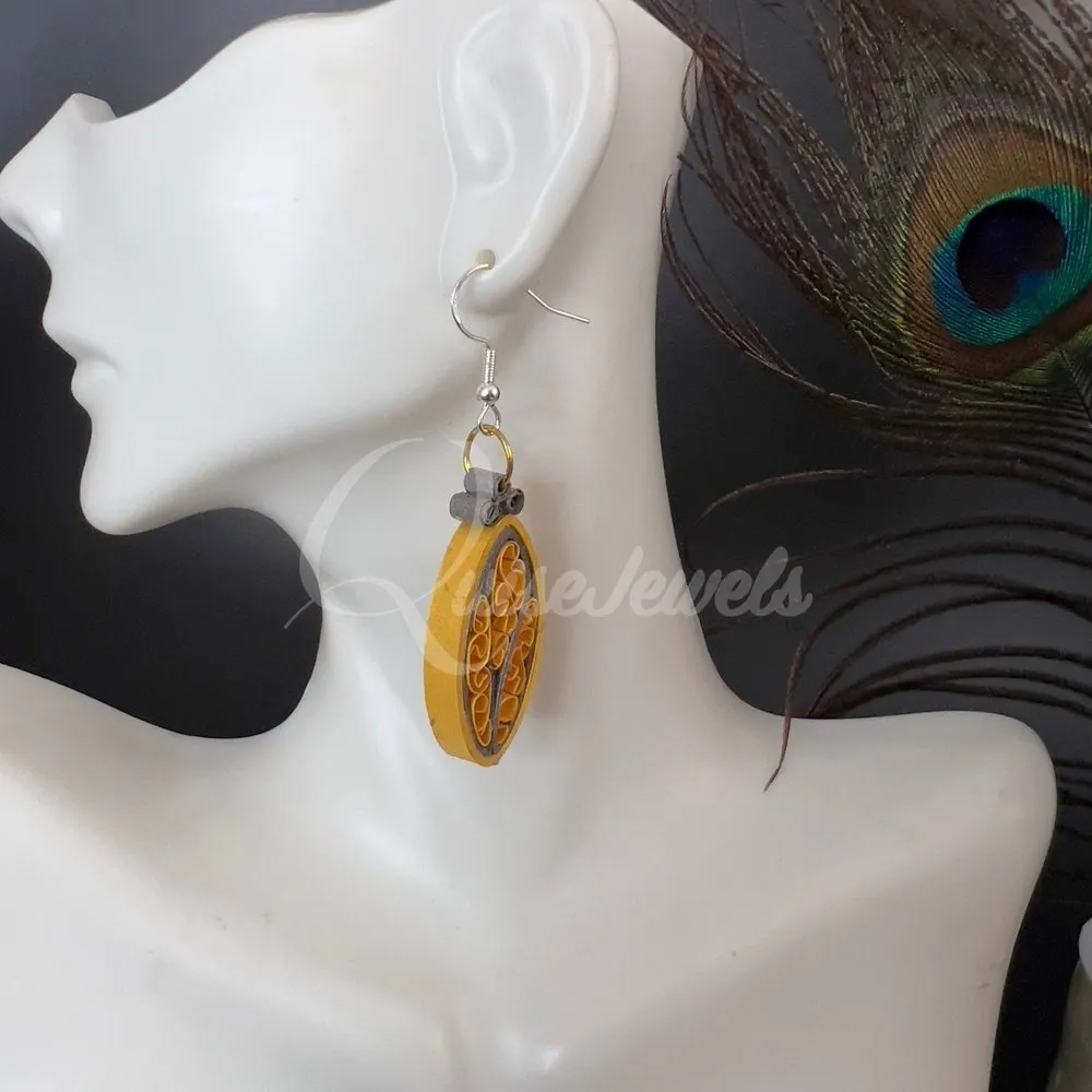 Solid Small Marquee Quilling Earrings