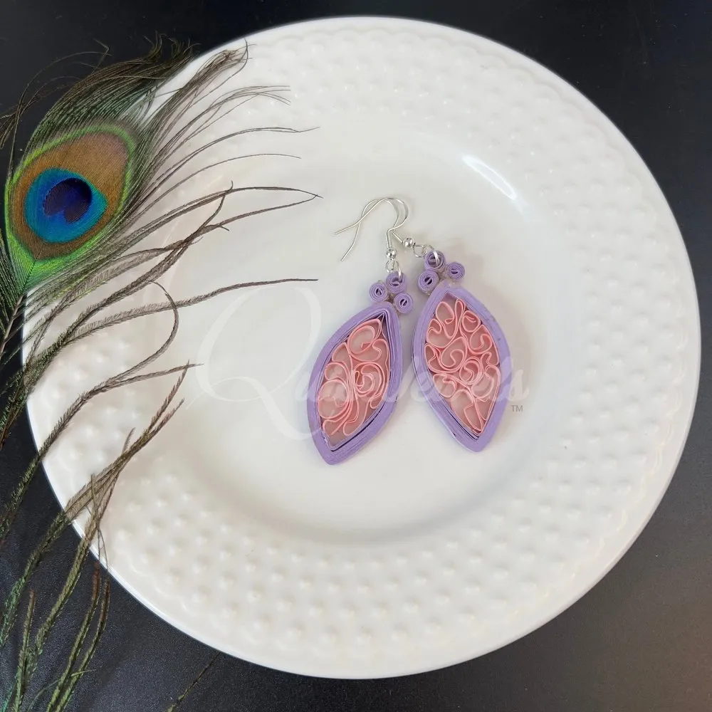 Solid Small Marquee Quilling Earrings