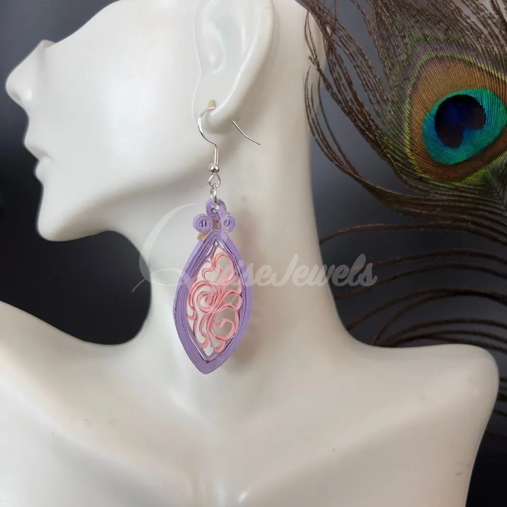 Solid Small Marquee Quilling Earrings