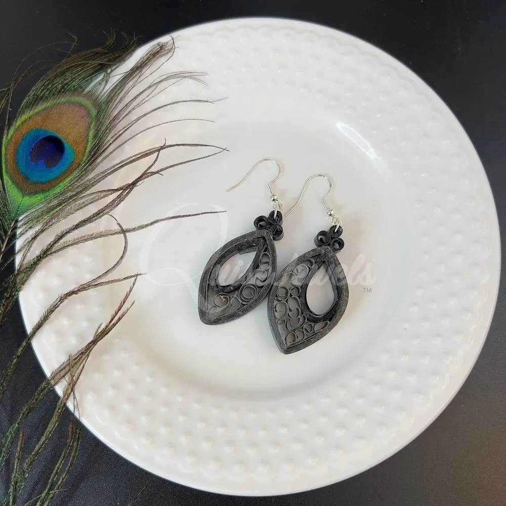 Solid Small Marquee Quilling Earrings