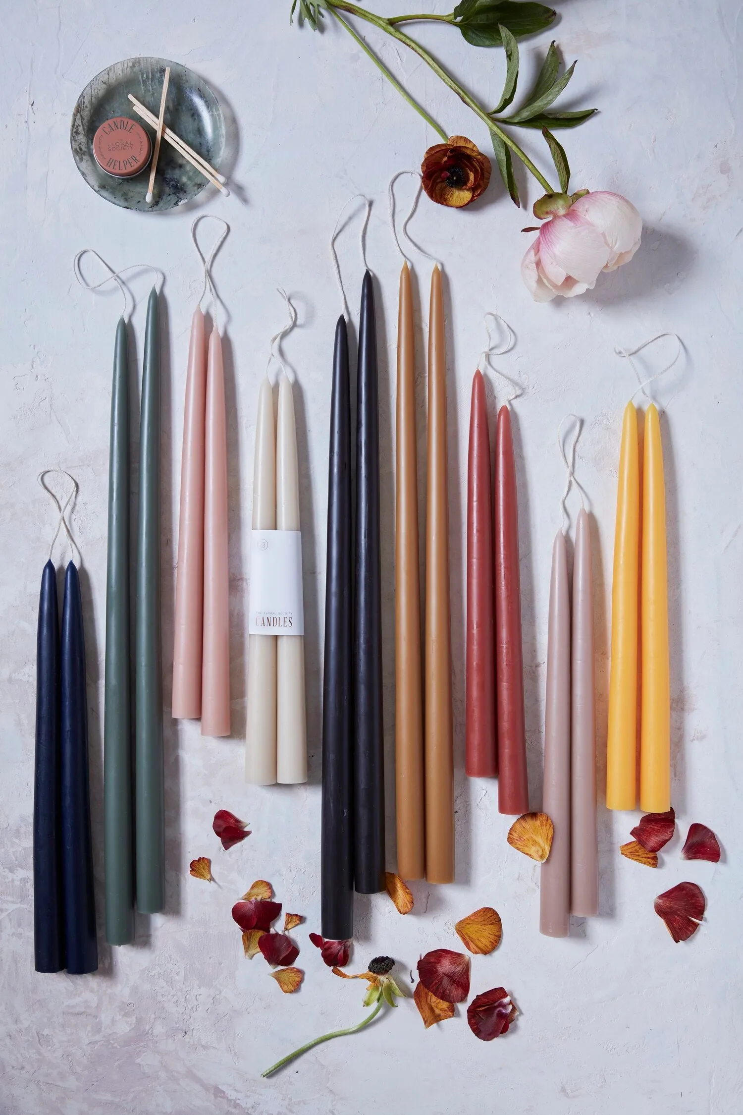 Taper Candles 12", Greige