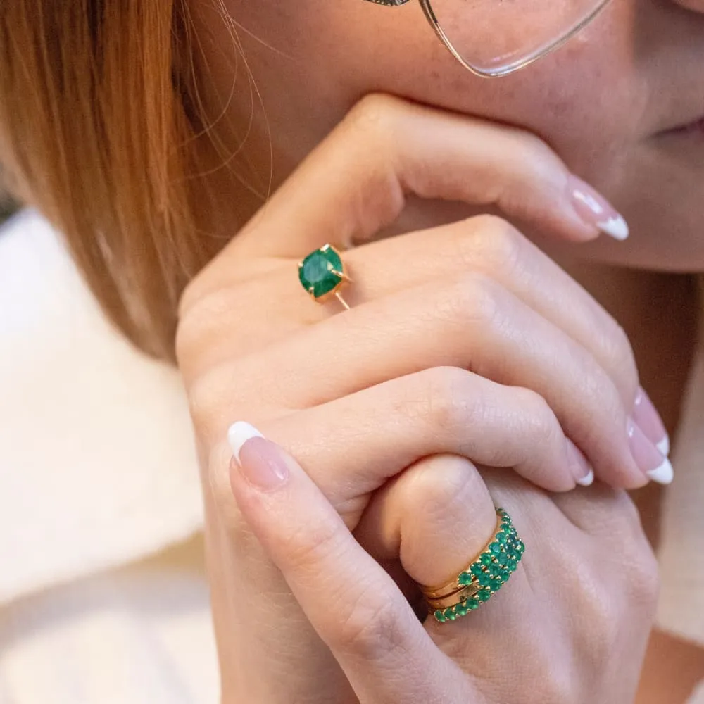 The Asher - Natural Emerald