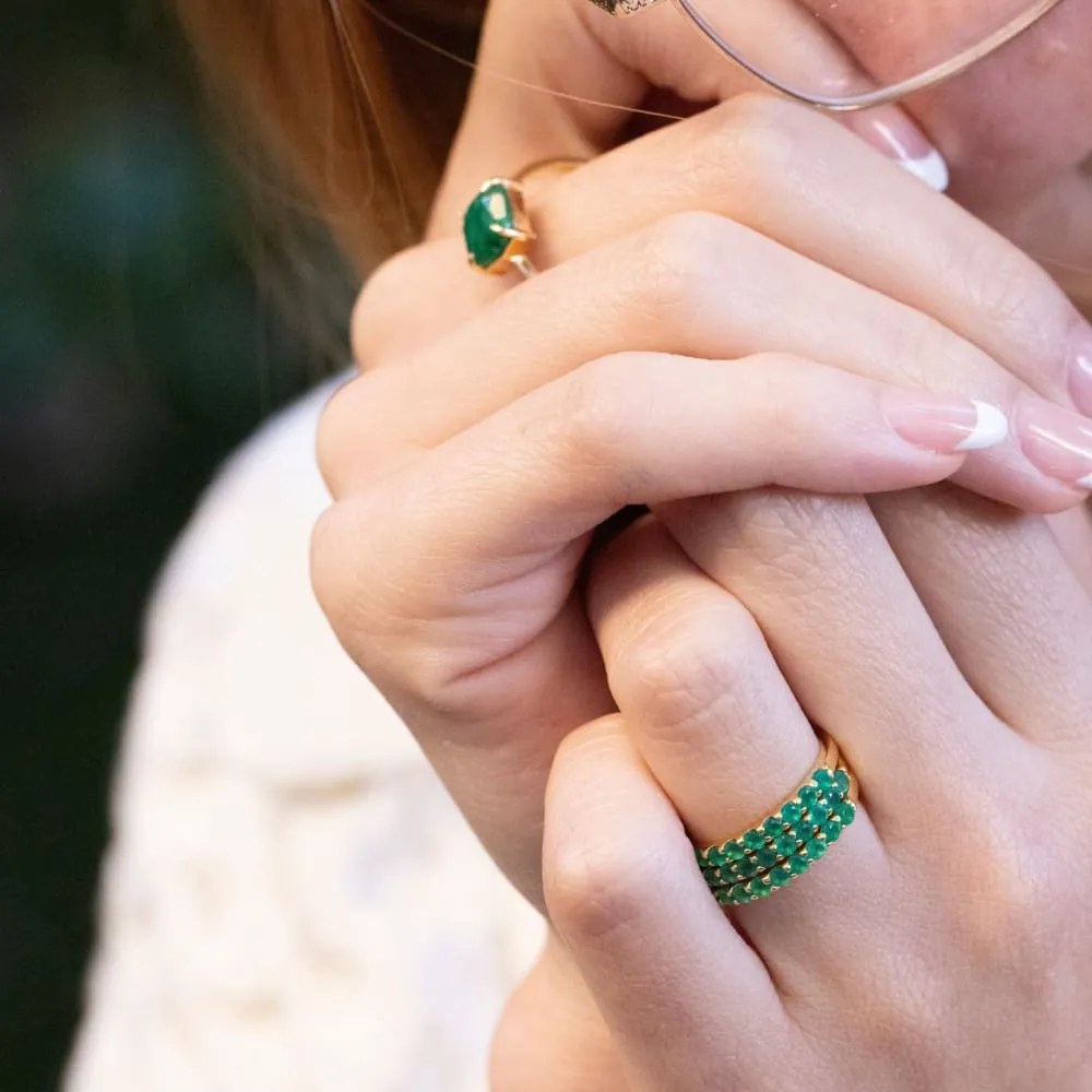 The Asher - Natural Emerald