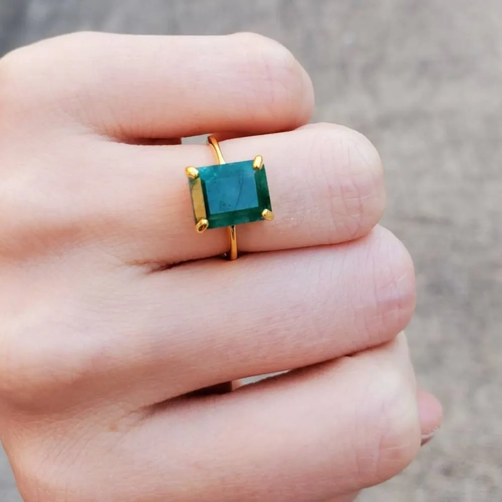 The Audrey- Natural Emerald