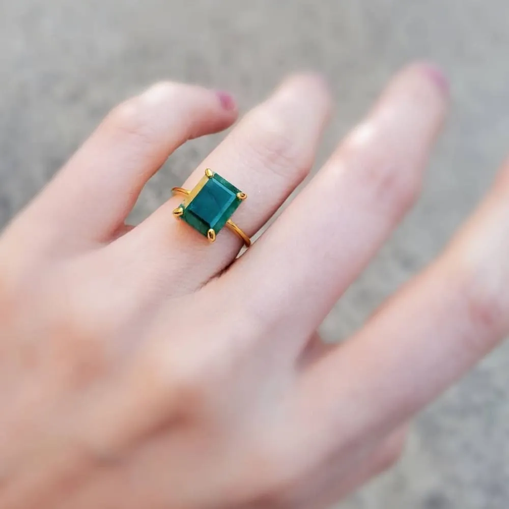 The Audrey- Natural Emerald