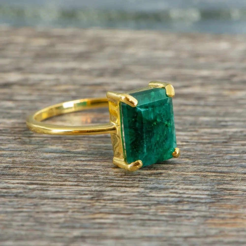 The Audrey- Natural Emerald