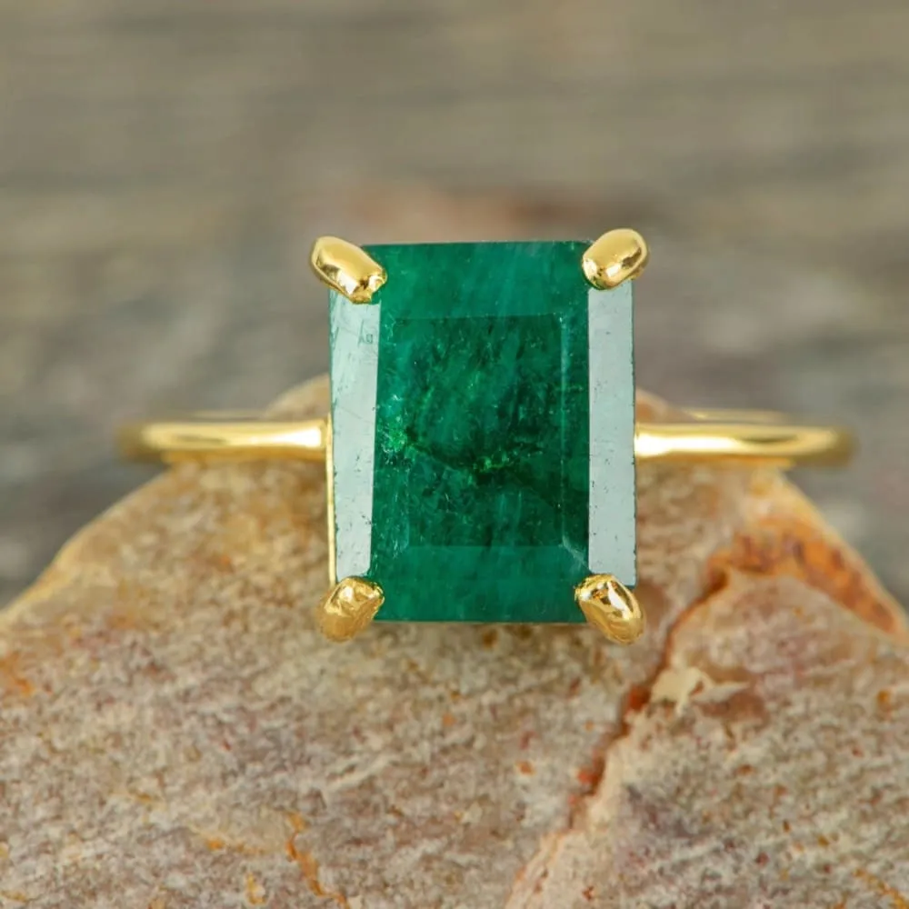 The Audrey- Natural Emerald