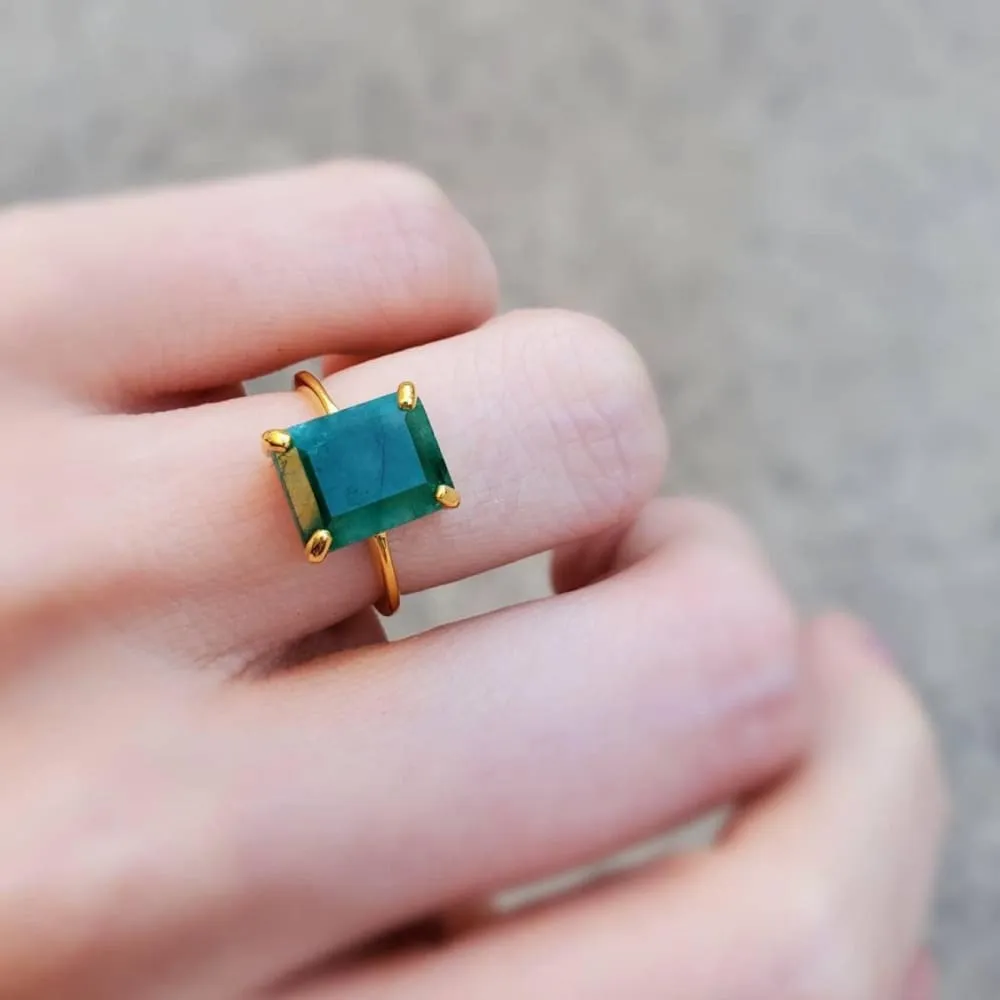 The Audrey- Natural Emerald