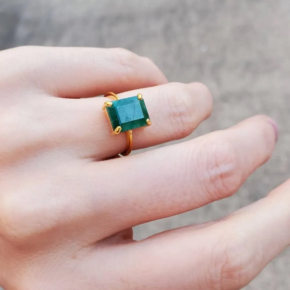 The Audrey- Natural Emerald