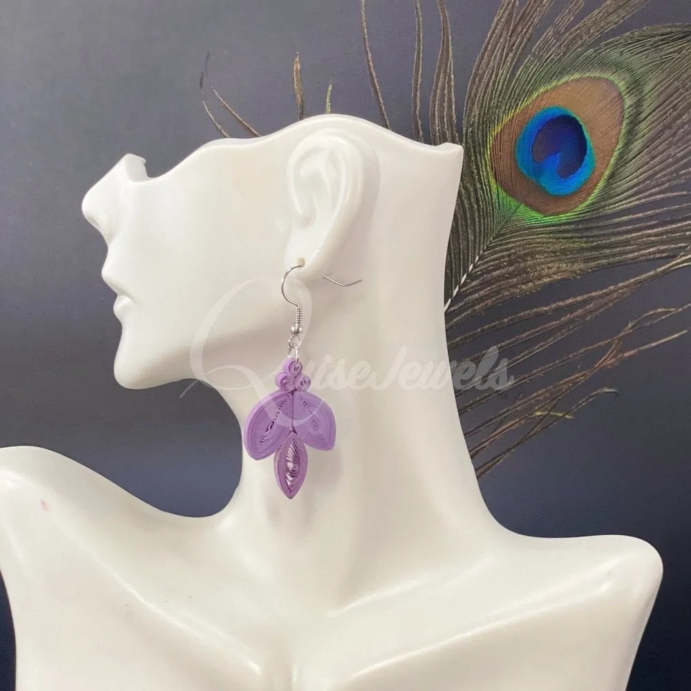 Three leaf Paper Quilling Earrings