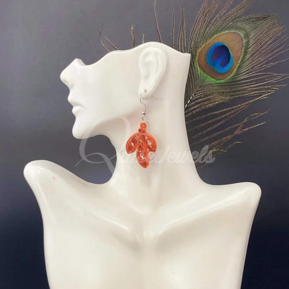 Three leaf Paper Quilling Earrings